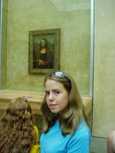 Mona Lisa og Ida. Man må gerne fotografere i Louvre (med få undtagelser)